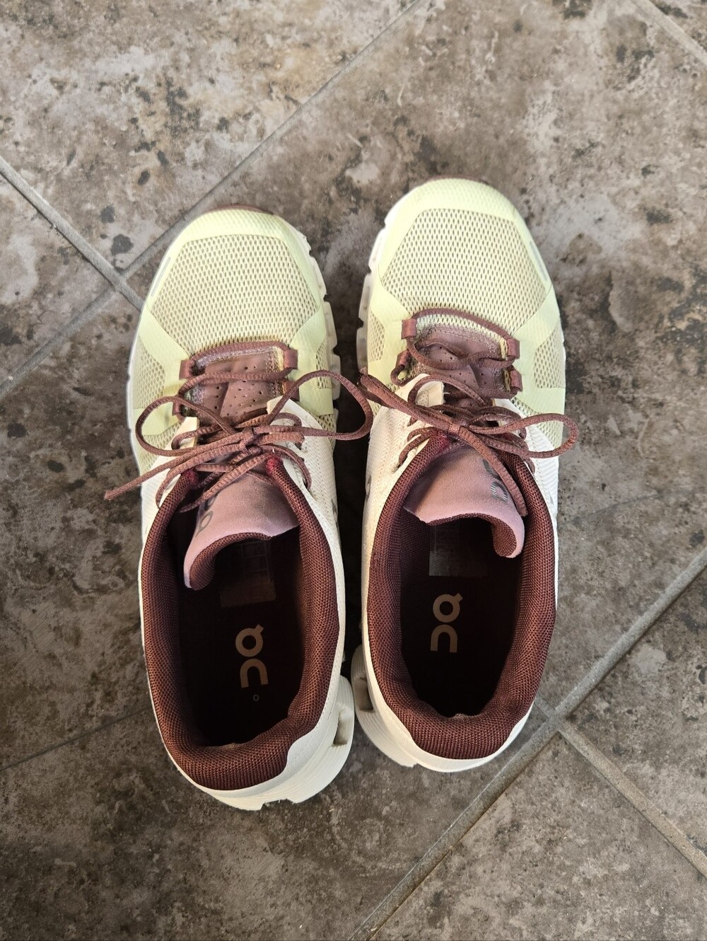 On Cloud 5 Running Shoes Sneakers Ice Haze White Green Plum Size 7.5 - Picture 6 of 14